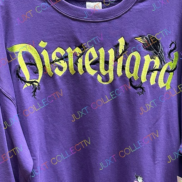 Disneyland Maleficent Purple Pullover Crewneck Sweatshirt - Picture 3 of 6
